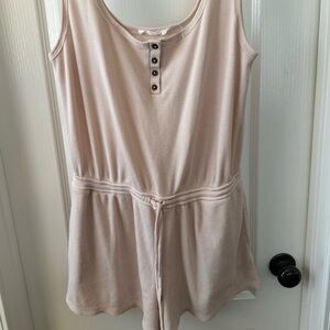 Lush Cream Waffle Romper